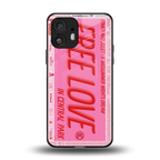 free love back phone cover | glass case for nothing phone 2
