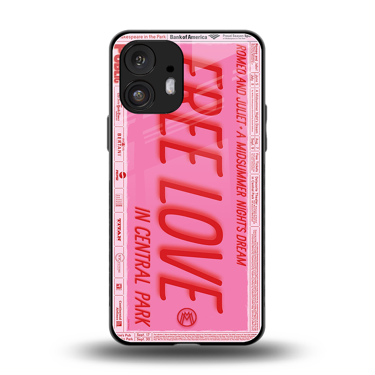 free love back phone cover | glass case for nothing phone 2