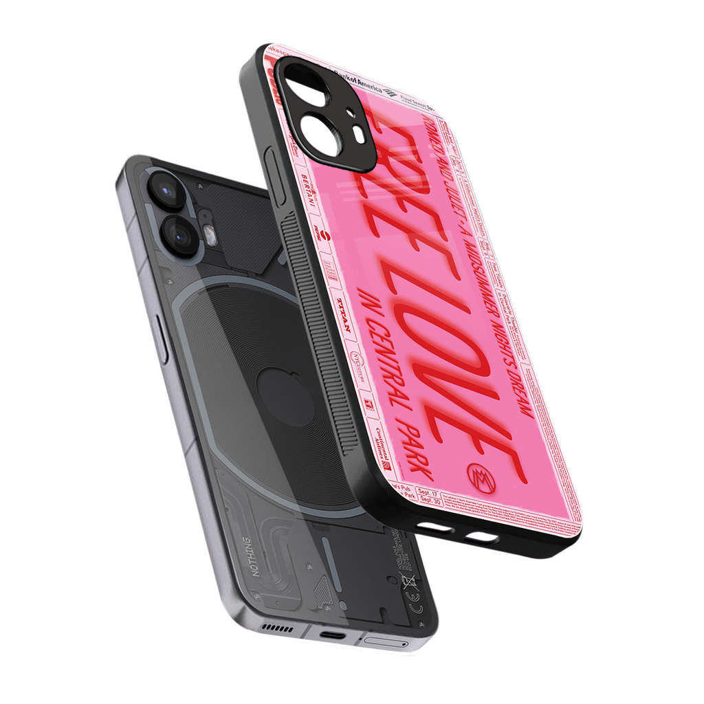 free love back phone cover | glass case for nothing phone 2