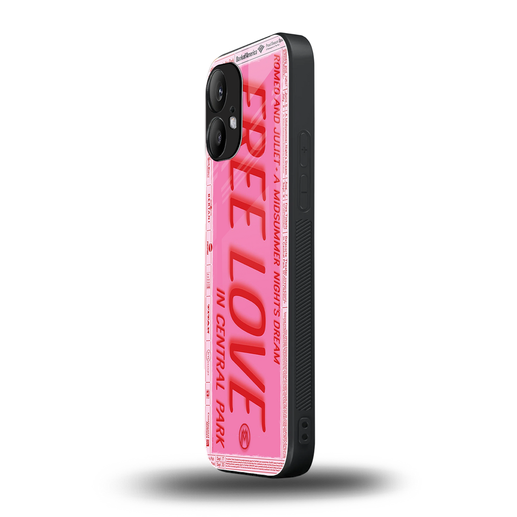 free love back phone cover | glass case for nothing phone 2
