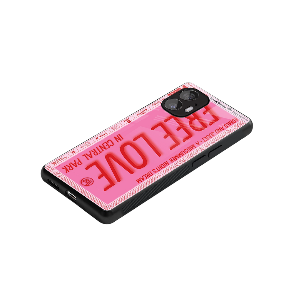free love back phone cover | glass case for nothing phone 2