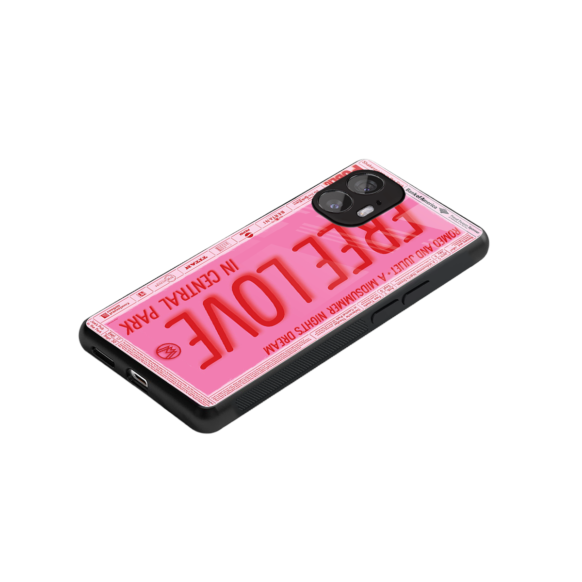 free love back phone cover | glass case for nothing phone 2