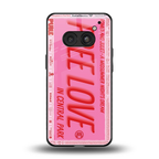 free love back phone cover | glass case for nothing phone 2a