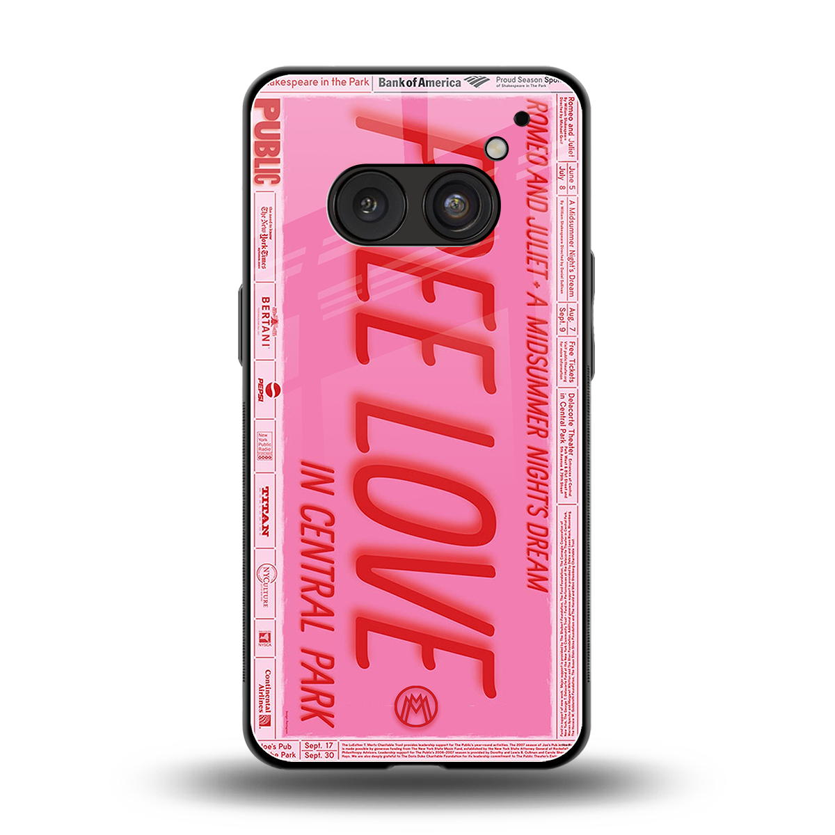 free love back phone cover | glass case for nothing phone 2a