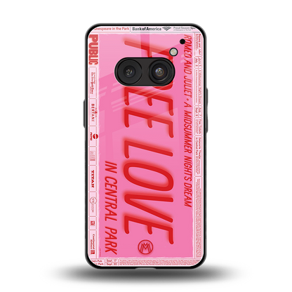free love back phone cover | glass case for nothing phone 2a