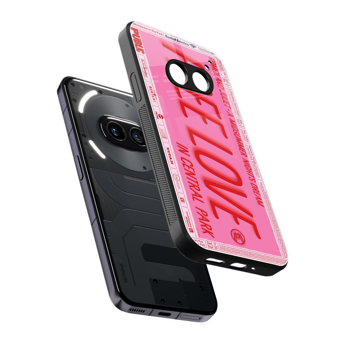 free love back phone cover | glass case for nothing phone 2a