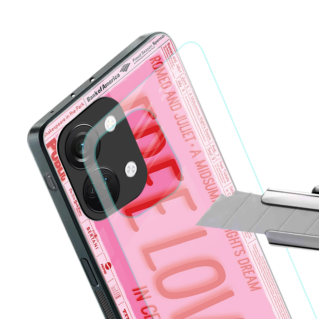 free love back phone cover | glass case for oneplus nord 3