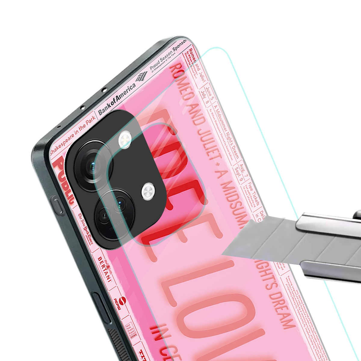 free love back phone cover | glass case for oneplus nord 3