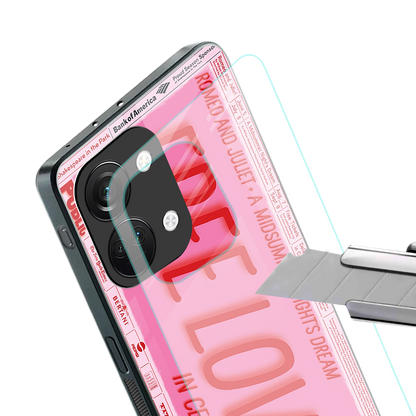 free love back phone cover | glass case for oneplus nord 3