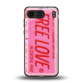 free love back phone cover | glass case for oneplus nord 4
