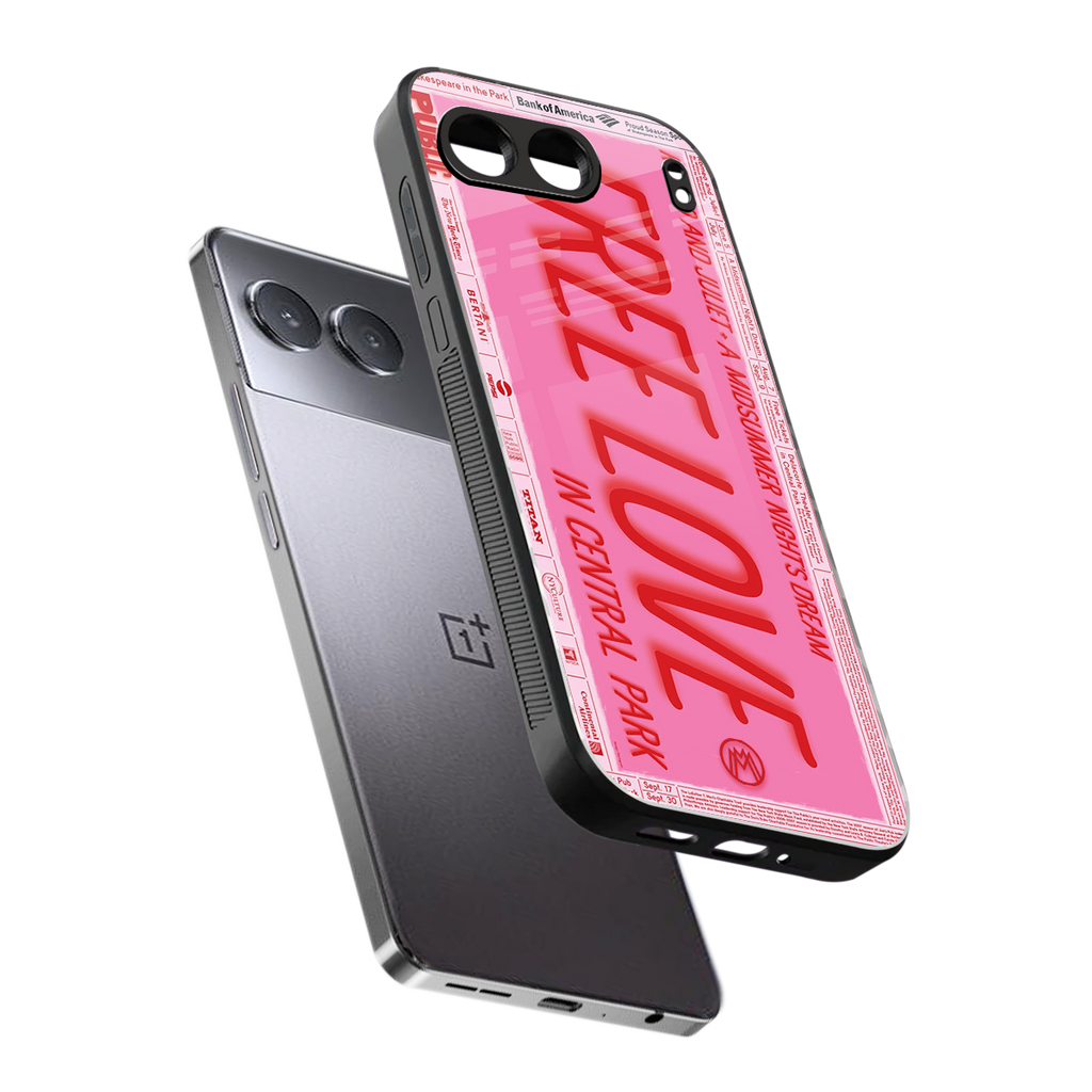 free love back phone cover | glass case for oneplus nord 4