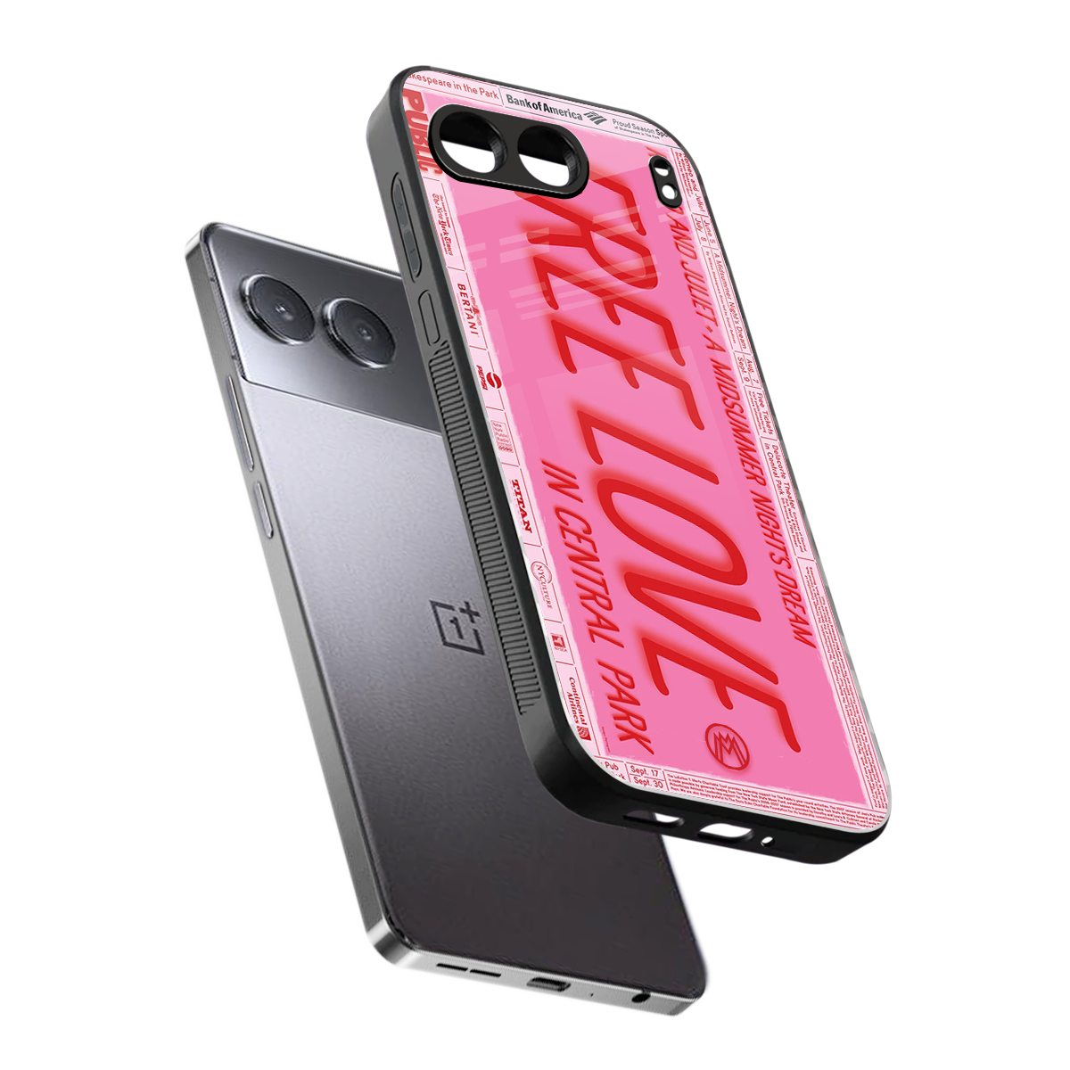 free love back phone cover | glass case for oneplus nord 4