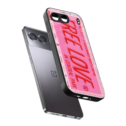 free love back phone cover | glass case for oneplus nord 4