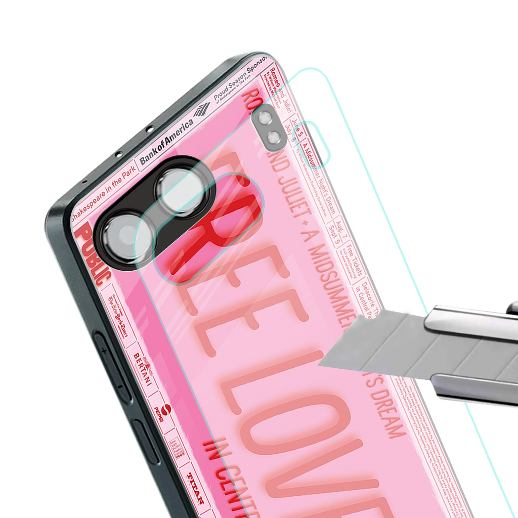 free love back phone cover | glass case for oneplus nord 4