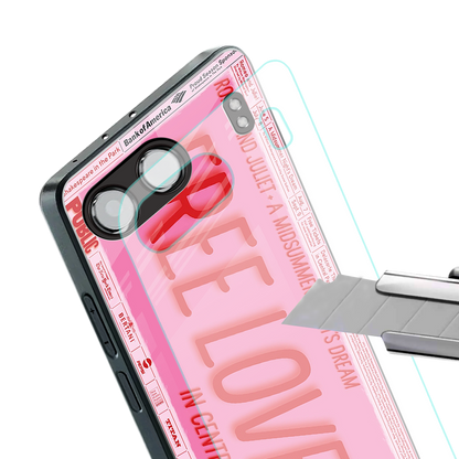 free love back phone cover | glass case for oneplus nord 4