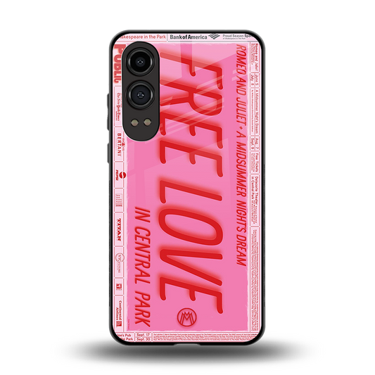free love back phone cover | glass case for oneplus nord ce 4 lite