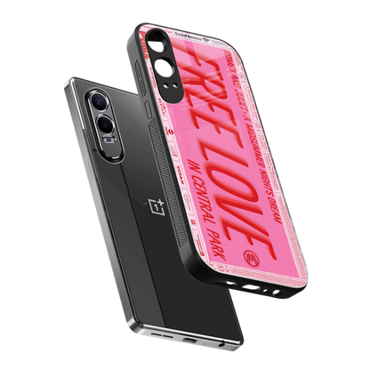 free love back phone cover | glass case for oneplus nord ce 4 lite