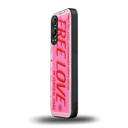 free love back phone cover | glass case for oneplus nord ce 4 lite