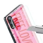 free love back phone cover | glass case for oneplus nord ce 4 lite