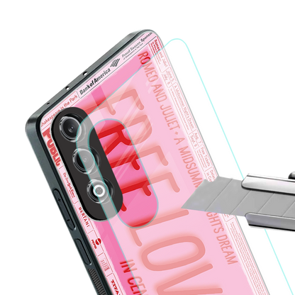 free love back phone cover | glass case for oneplus nord ce 4
