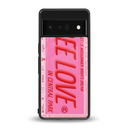 free love back phone cover | glass case for google pixel 6 pro