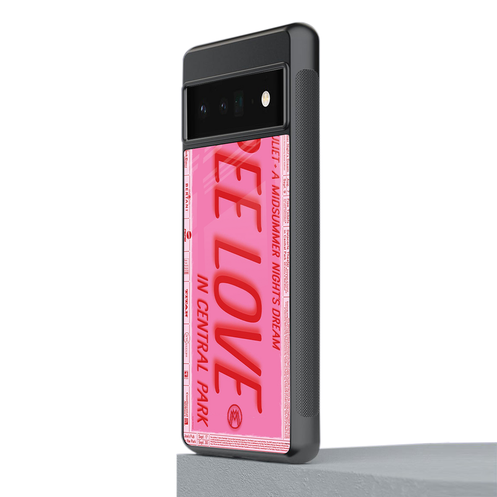 free love back phone cover | glass case for google pixel 6 pro