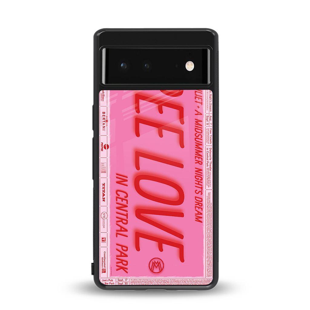 free love back phone cover | glass case for google pixel 6