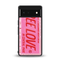 free love back phone cover | glass case for Google Pixel 6A