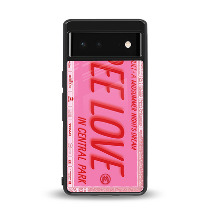 free love back phone cover | glass case for Google Pixel 6A