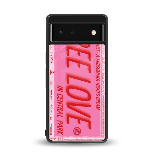 free love back phone cover | glass case for Google Pixel 6A