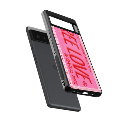free love back phone cover | glass case for Google Pixel 6A