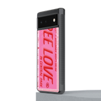free love back phone cover | glass case for Google Pixel 6A