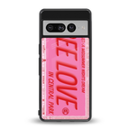 free love back phone cover | glass case for google pixel 7 pro