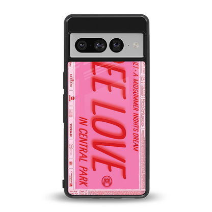 free love back phone cover | glass case for google pixel 7 pro