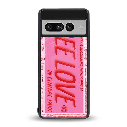 free love back phone cover | glass case for google pixel 7 pro