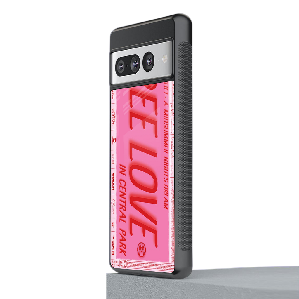 free love back phone cover | glass case for google pixel 7 pro
