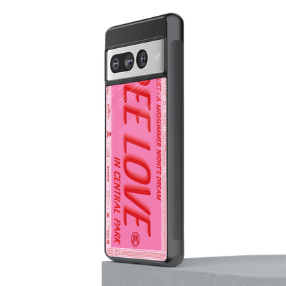 free love back phone cover | glass case for google pixel 7 pro