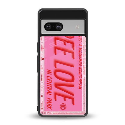 free love back phone cover | glass case for Google Pixel 7