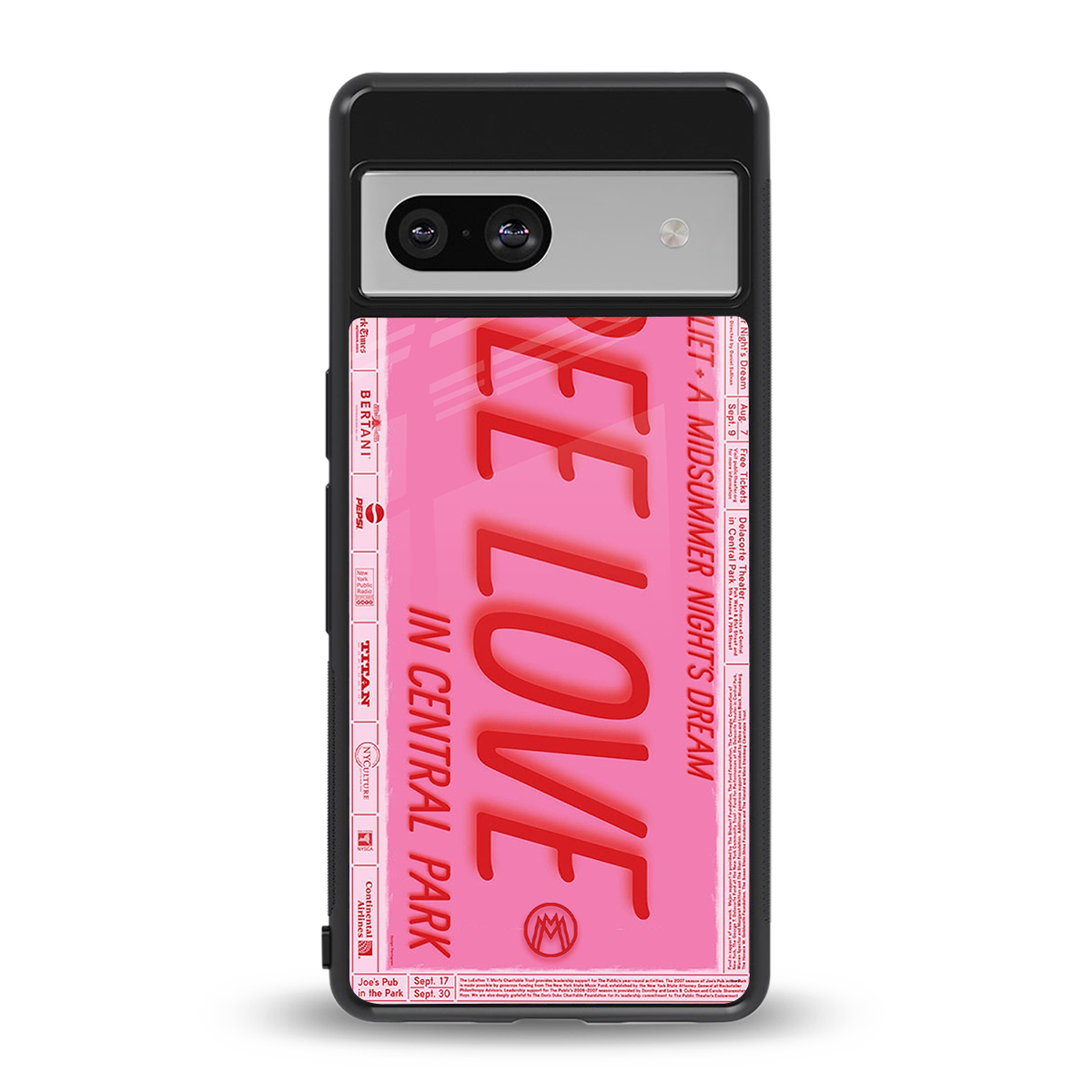 free love back phone cover | glass case for Google Pixel 7A