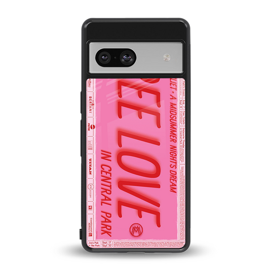 free love back phone cover | glass case for Google Pixel 7A