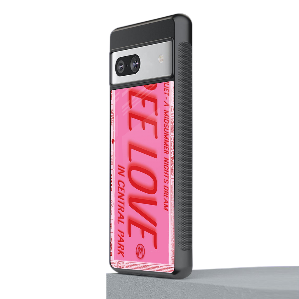 free love back phone cover | glass case for Google Pixel 7
