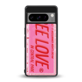 free love back phone cover | glass case for google pixel 8 pro