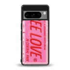 free love back phone cover | glass case for google pixel 8 pro