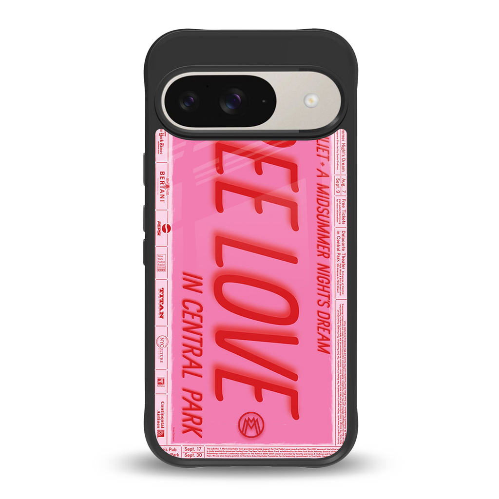 free love back phone cover | glass case for google pixel 9