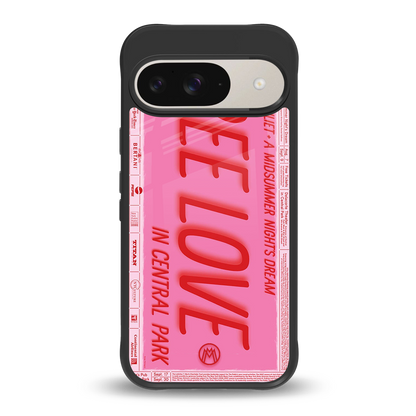 free love back phone cover | glass case for google pixel 9