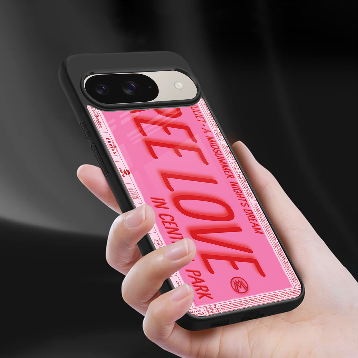 free love back phone cover | glass case for google pixel 9