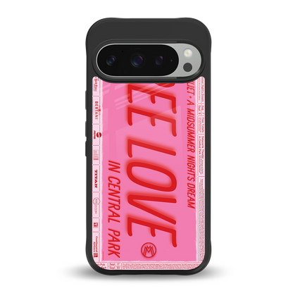 free love back phone cover | glass case for google pixel 9 pro