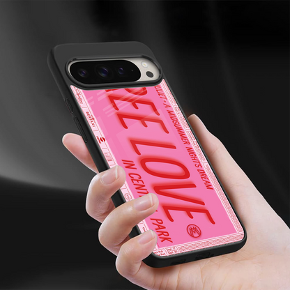 free love back phone cover | glass case for google pixel 9 pro