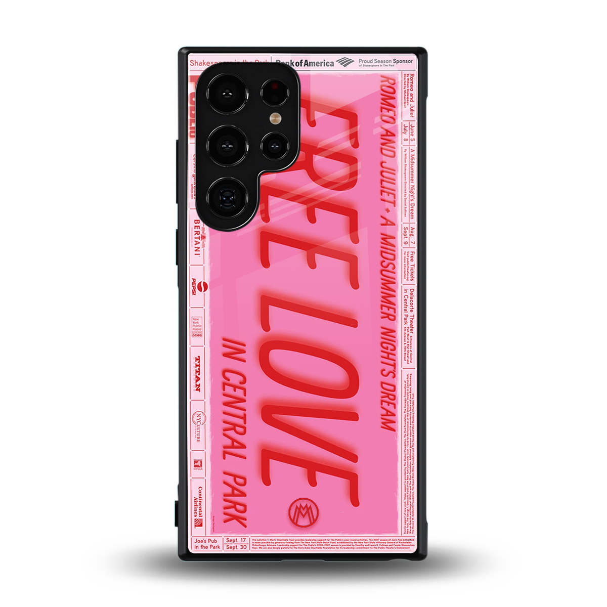 free love back phone cover | glass case for samsung galaxy s24 ultra