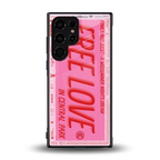 free love back phone cover | glass case for samsung galaxy s23 ultra